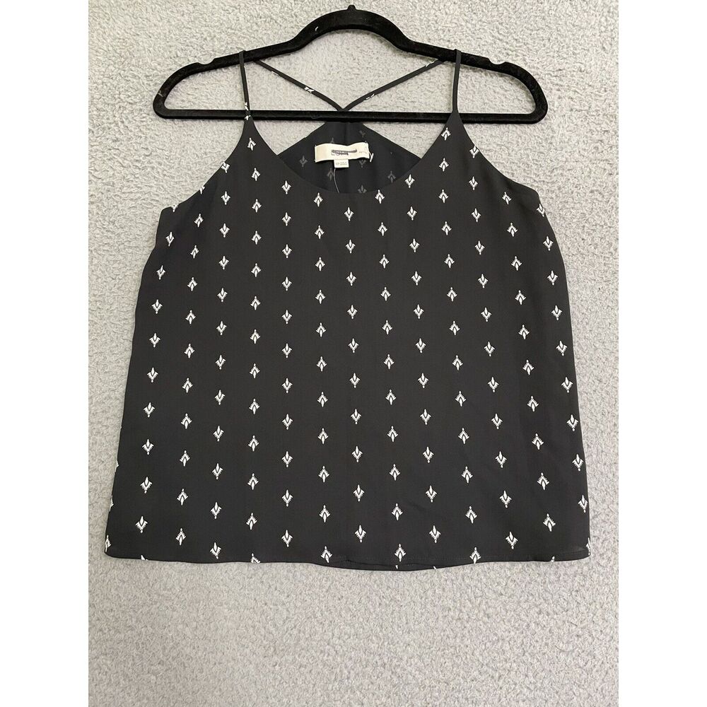 Ann Taylor Loft Black Print Spaghetti Strap Tank Top -NEW PXS Petite